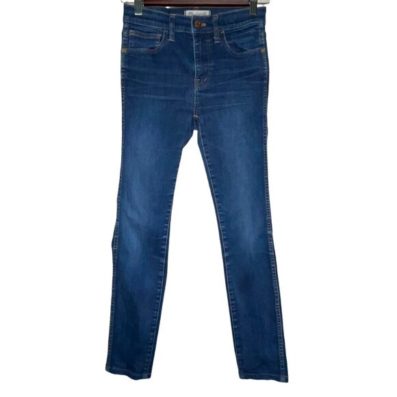Madewell High Riser Skinny Denim Blue Jeans Women's Size 24 - Picture 1 of 9
